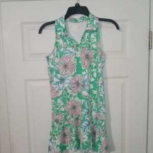 Lilly Pulitzer Dania Dress In Spearmint Blossom Views Luxletic UPF 50+ Size XL
